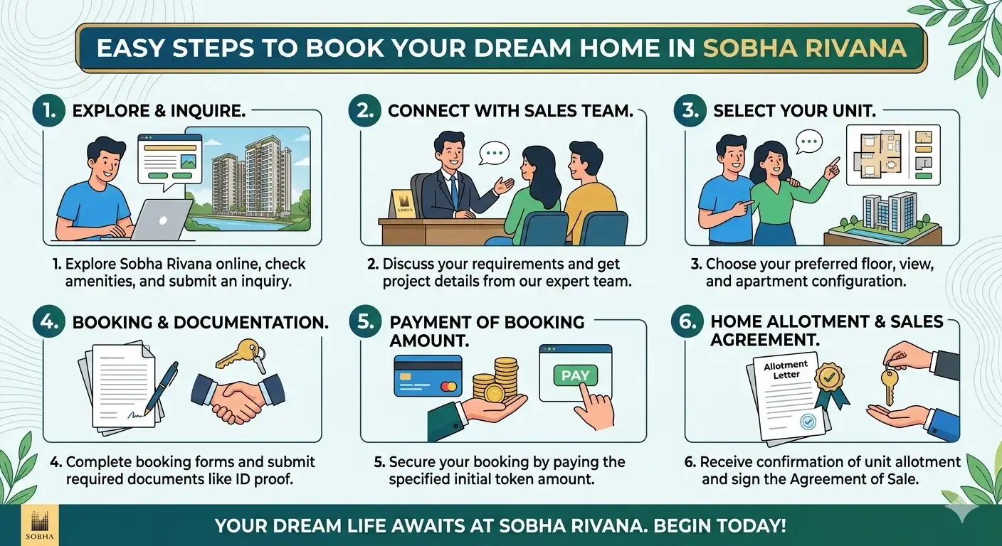Easy Steps to Book Your Dream Home in Sobha Rivana